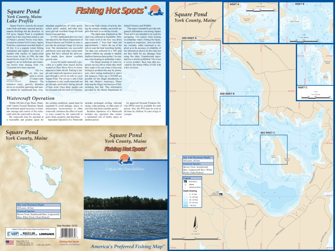 SQUARE POND - LAMINATED ME MAP