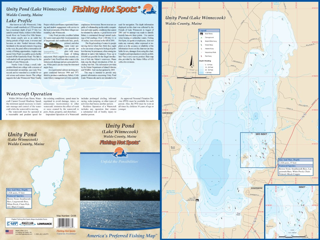 UNITY POND (LAKE WINNECOOK) - LAMINATED