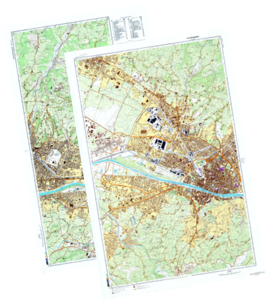 Florence (Italy) 2-Sheet Set - Soviet Military City Plans