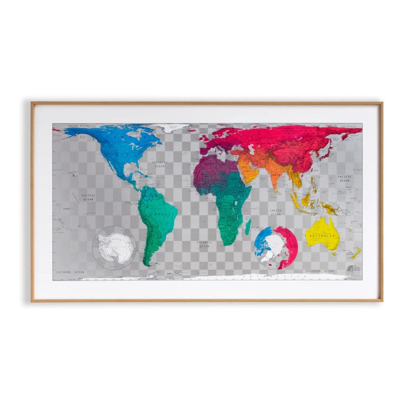 Future Map Version 3 World Map - Laminated – Longitude Maps