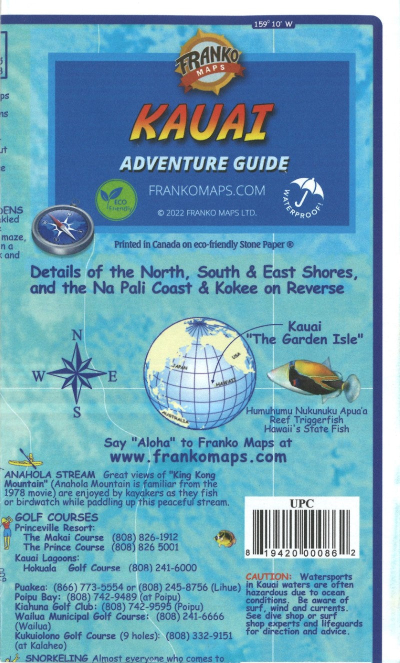 Kauai Adventure Guide Map