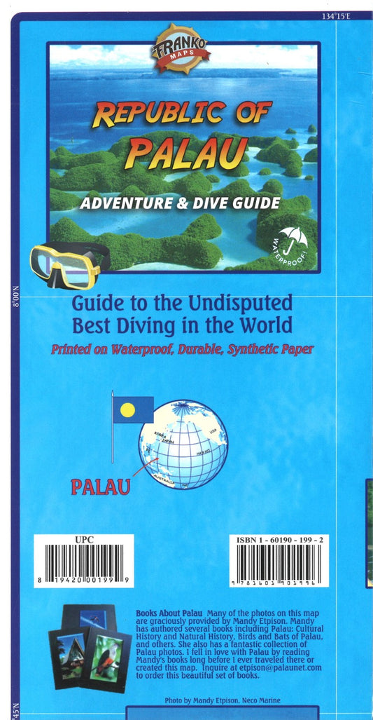 Franko's adventure and dive guide map of the Republic of Palau