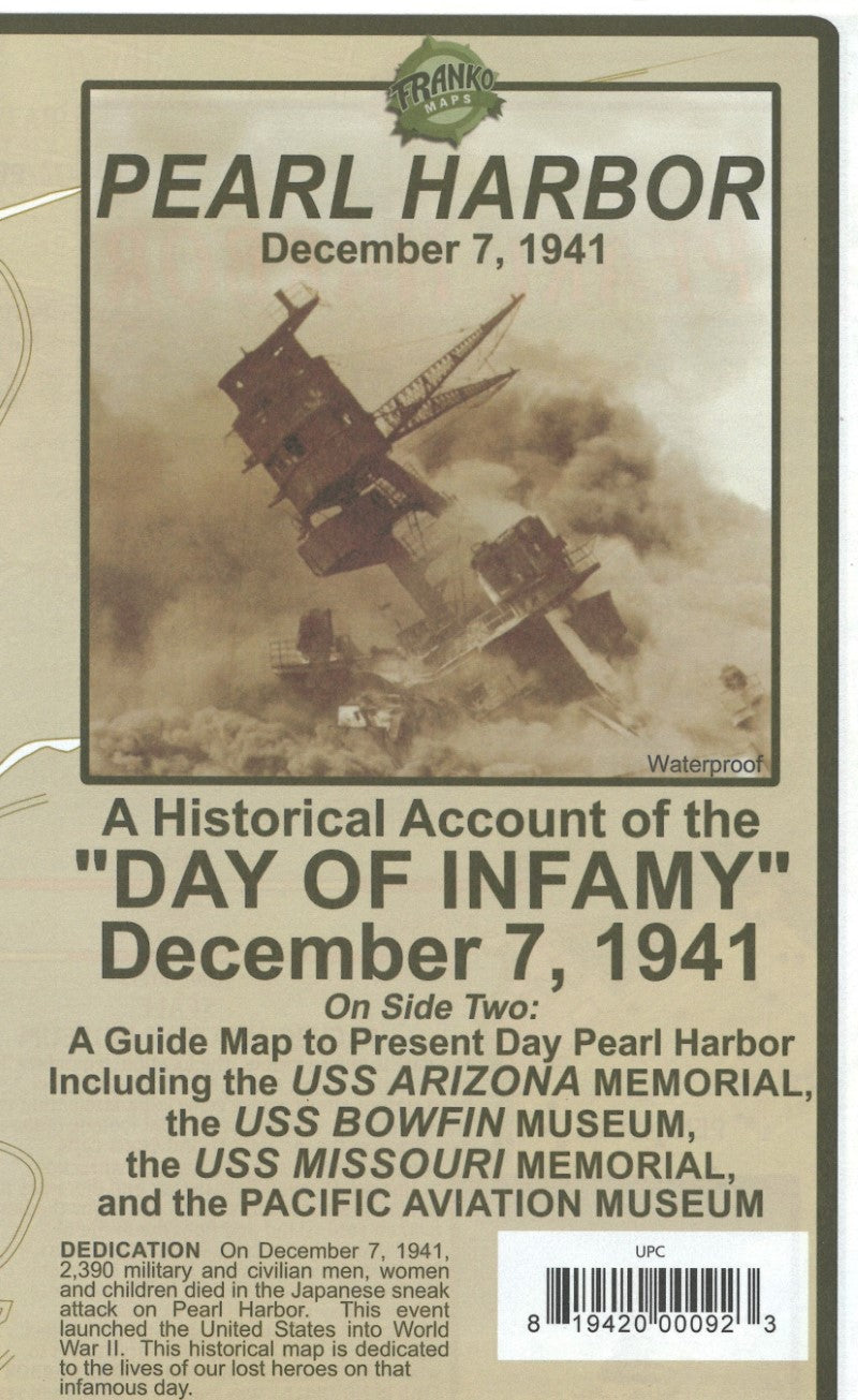 Franko's map of Pearl Harbor : December 7, 1941