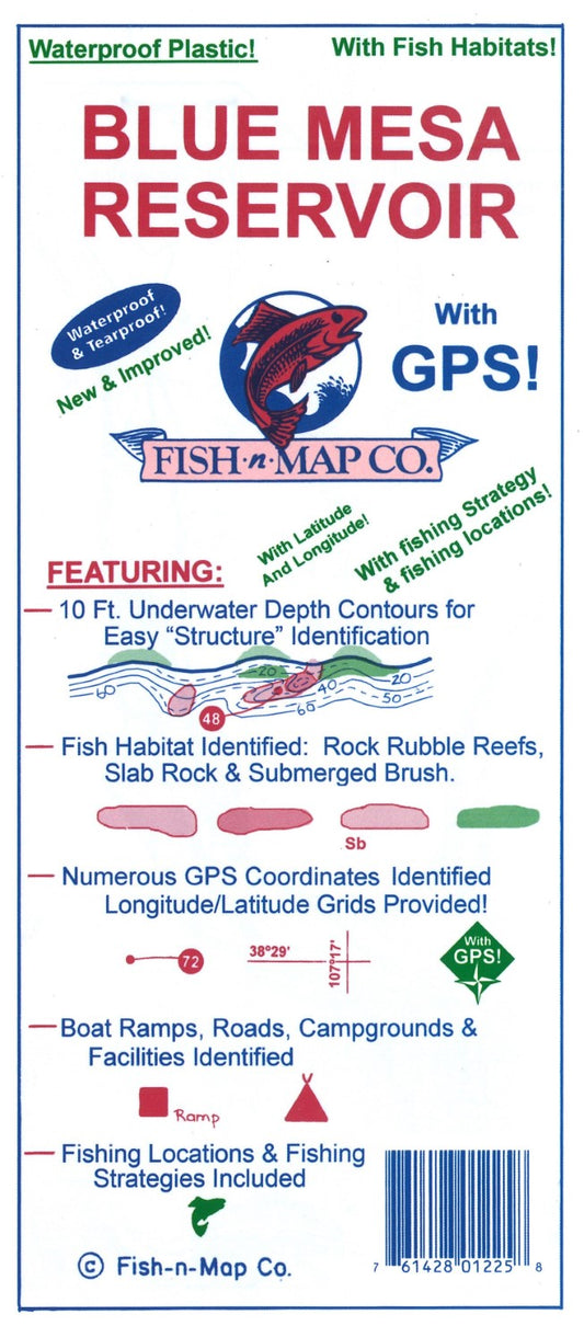 Blue Mesa Reservoir Fishing Map