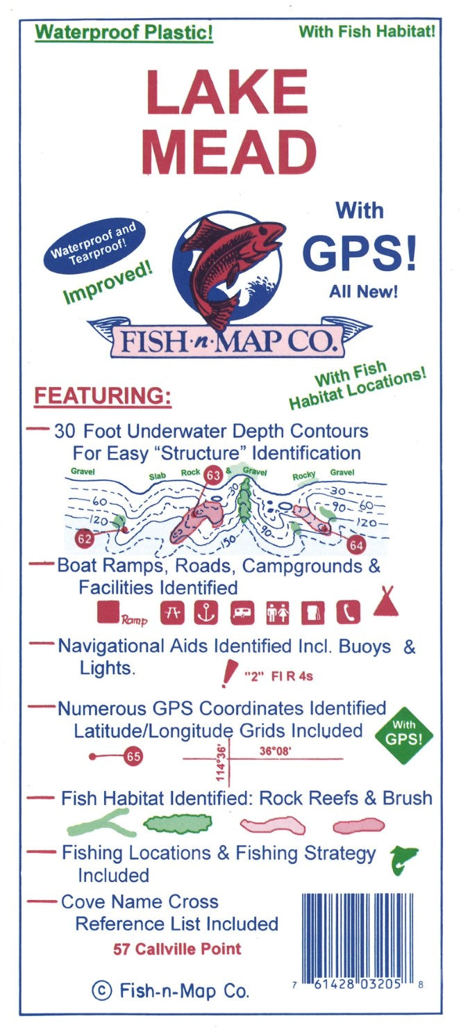 Lake Mead Fishing Map