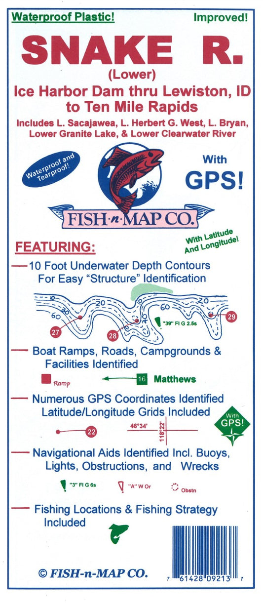 Snake River, Idaho Fishing Map