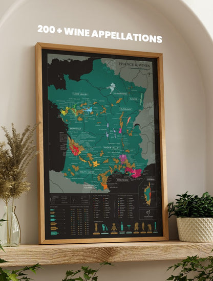 Scratch-Off Wine Map - France