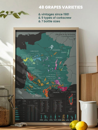 Scratch-Off Wine Map - France