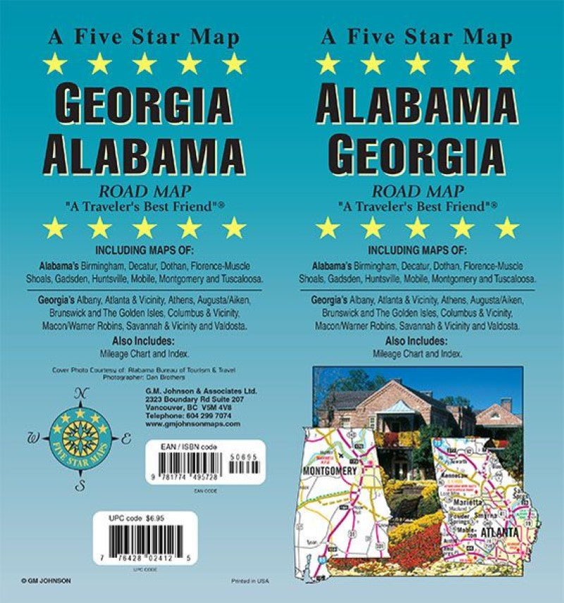 Alabama & Georgia Road Map : “A Traveler’s Best Friend”