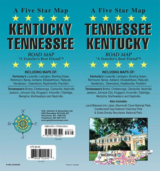 Kentucky / Tennessee State Map