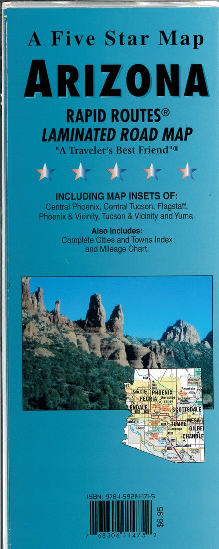 Arizona (Rapid Route) Laminated Map