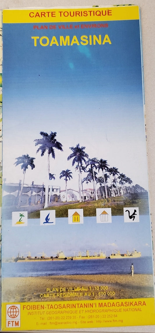 Toamasina : carte touristique : plan de ville et environs