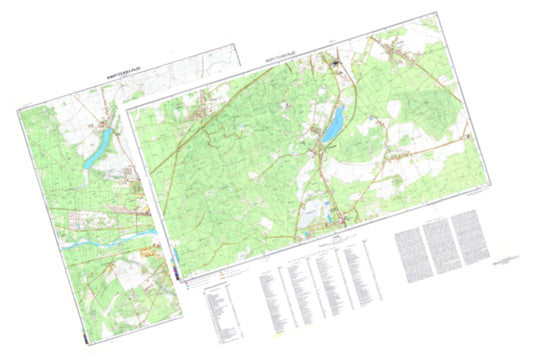 Furstenwalde (Germany) 2-Sheet Set - Soviet Military City Plans