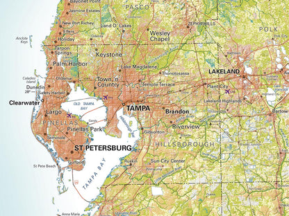 Florida Land Cover Fine Art Print Map