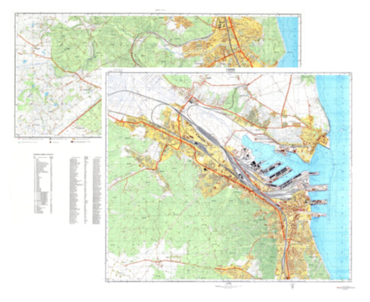 Gdynia (Poland) 2-Sheet Set - Soviet Military City Plans