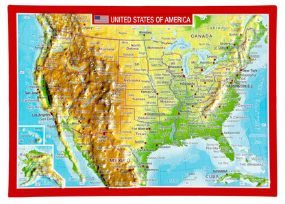 United States Raised Relief 3D Postcard - East View
