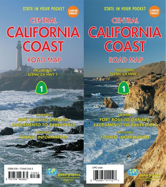 Central California coast road map