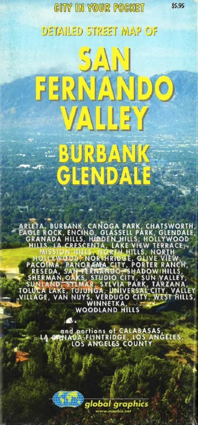 Detailed street map of San Fernando Valley : Burbank : Glendale