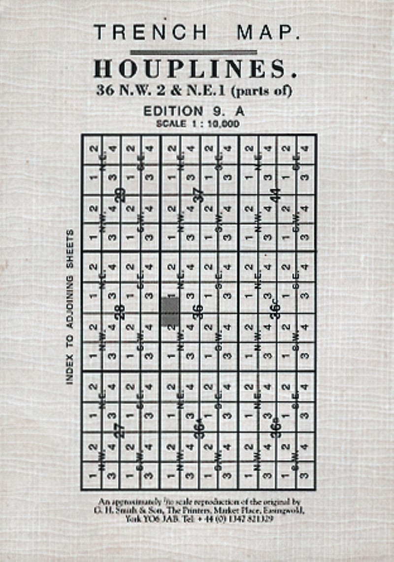 WWI: Armentieres (France) Trench Map