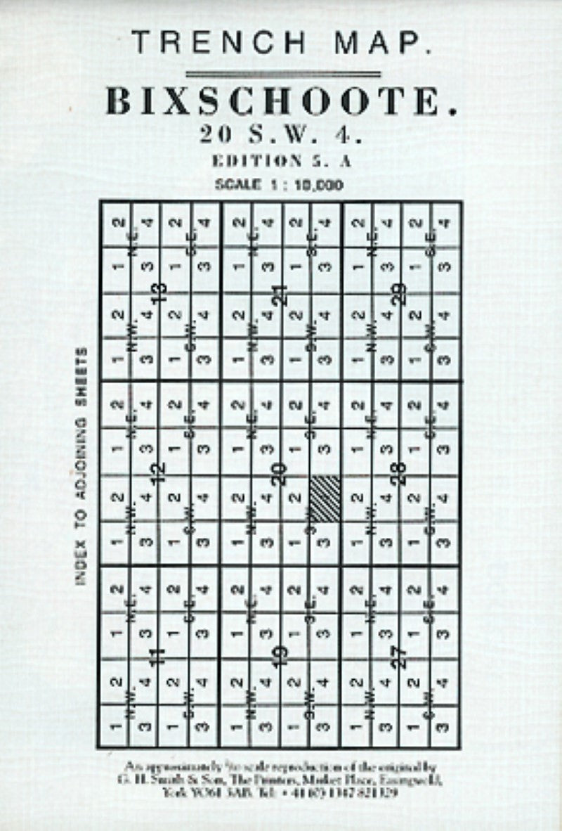 WWI: Bixschoote (Belgium) Trench Map