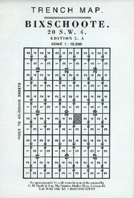 WWI: Bixschoote (Belgium) Trench Map