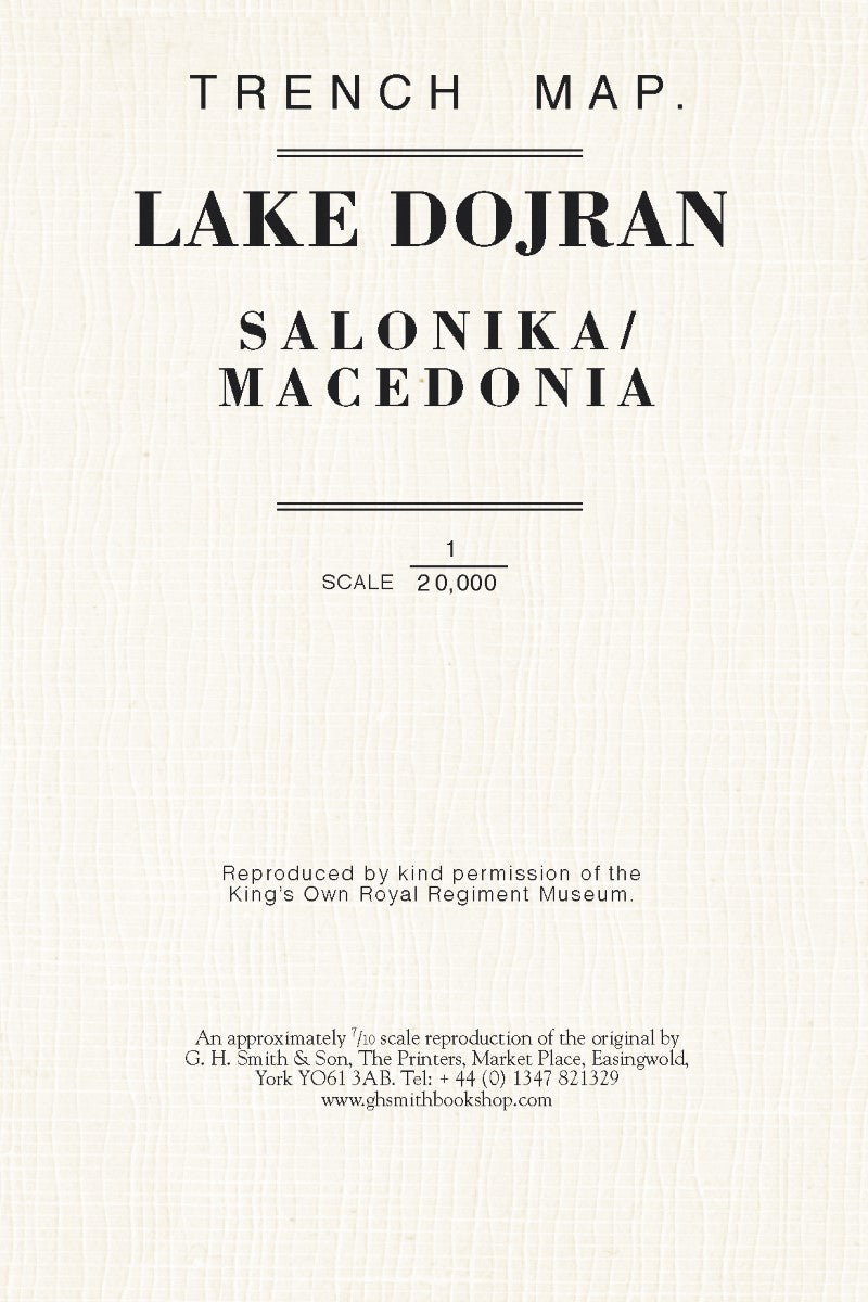 WWI: Lake Dojran (Greece/North Macedonia) Trench Map