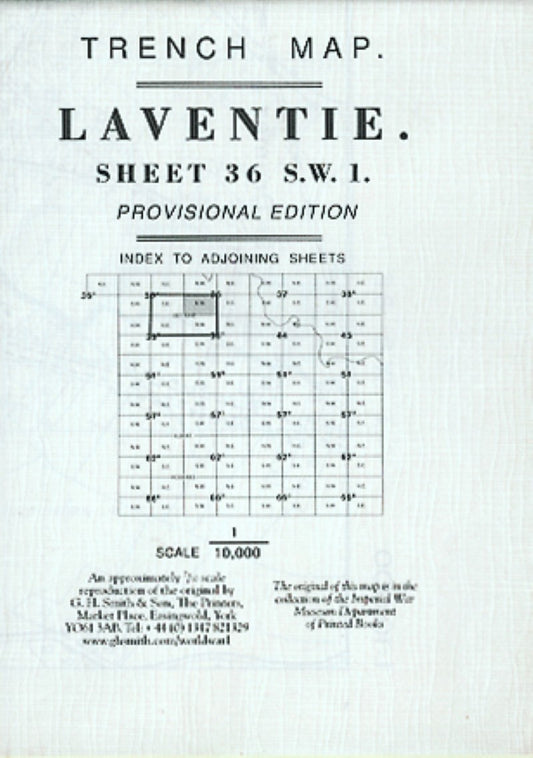 WWI: Laventie - Aubers Ridge (France) Trench Map