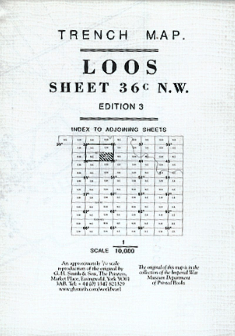 WWI Trench Map: Loos (France) & part of 1 Provisional Edition