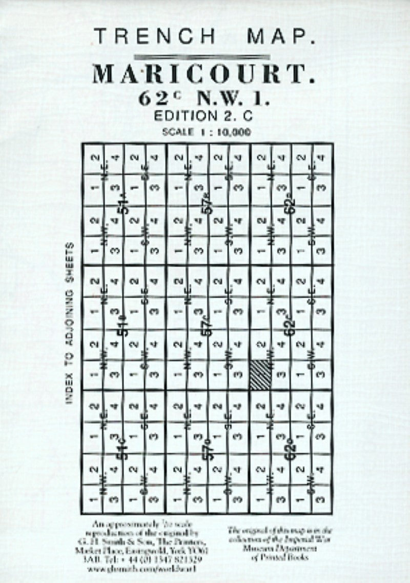 WWI: Maricourt/Somme (France) 62C NW 1 Trench Map