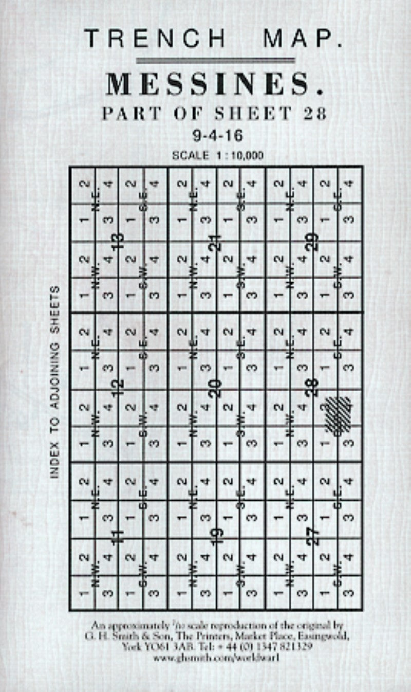 WWI: Messines (Belgium) Trench Map