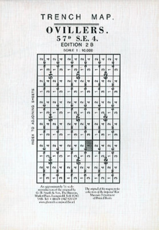 WWI: Ovillers (France) 57D SE 4 Trench Map