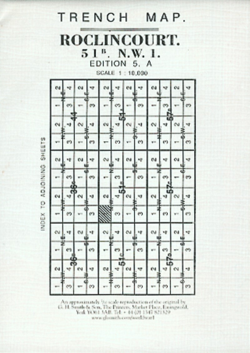 WWI: Roclincourt Trench Map
