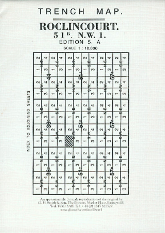 WWI: Roclincourt Trench Map