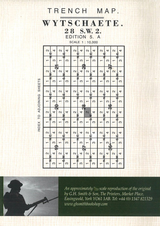 WWI: Wytschaete (Belgium) Trench Map - Before the Battle of Messines Ridge