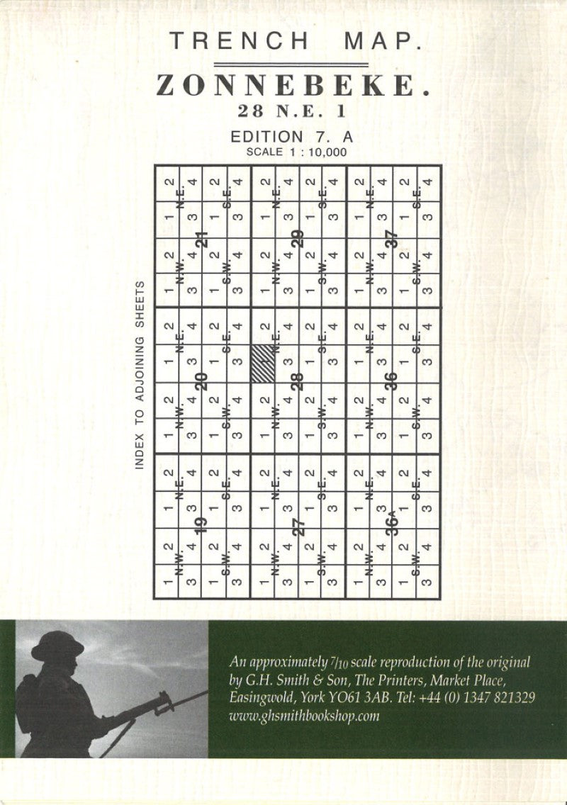 WWI: Zonnebeke (Belgium) Trench Map