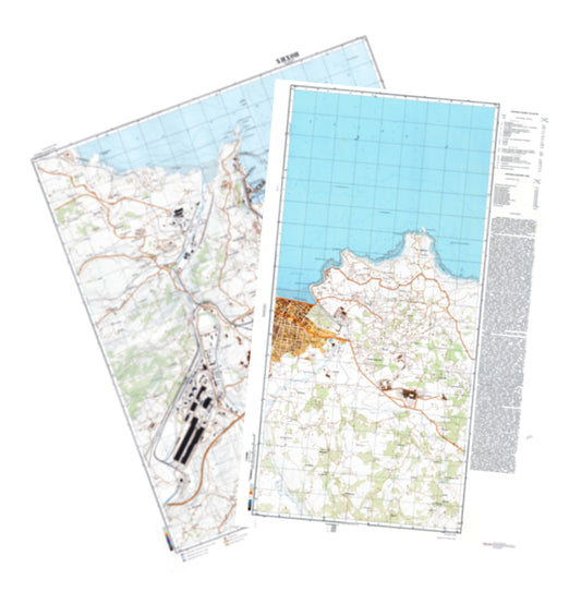 Gijon (Spain) 2-Sheet Set - Soviet Military City Plans