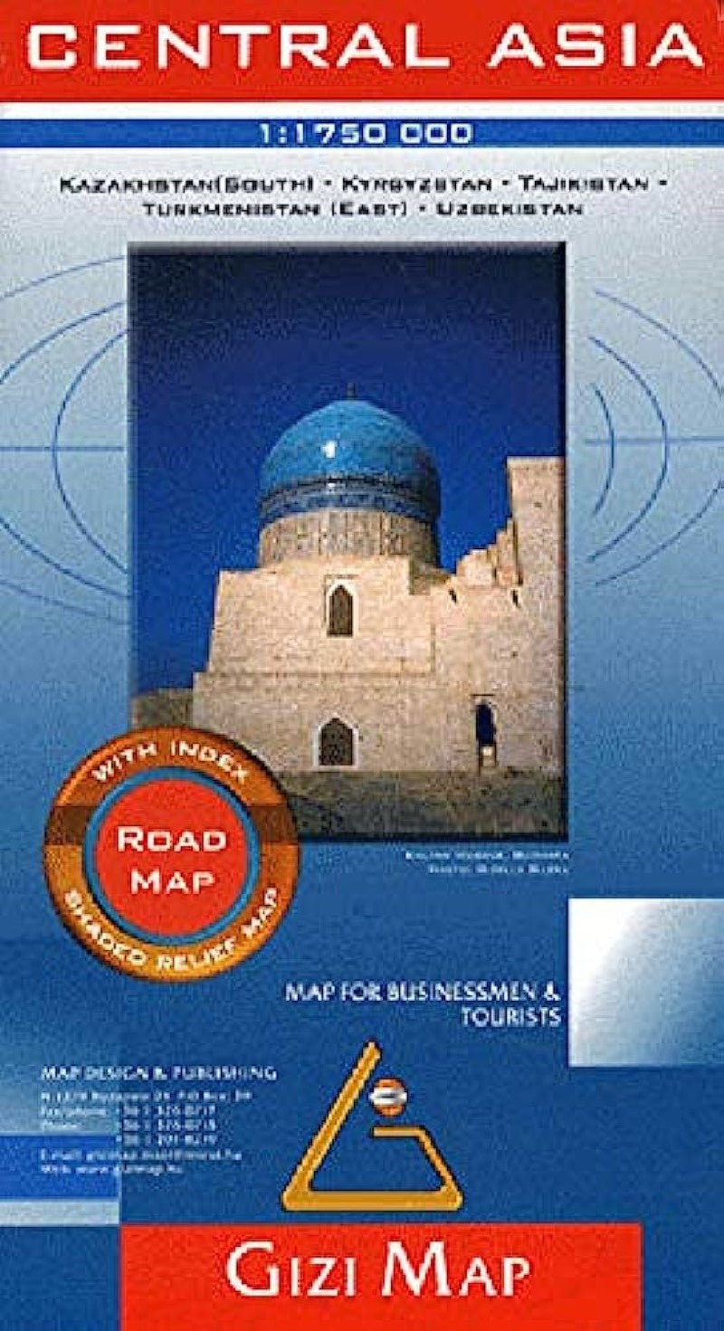 Asia, Central Road Map (flat)