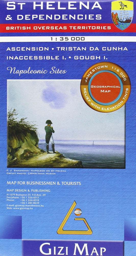 St Helena & Dependencies geographical map (flat)