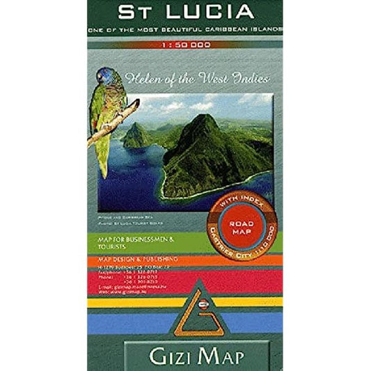 St. Lucia Road Wall Map