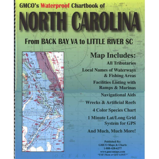 Waterproof Chartbook of North Carolina from Back Bay, VA to Little River, SC