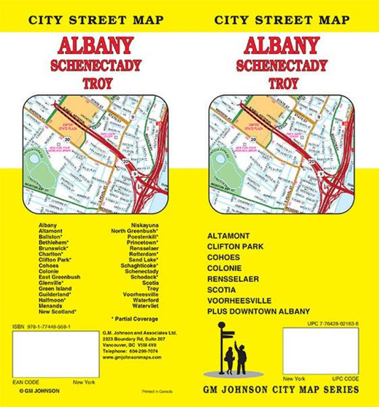 Albany / Schenectady / Troy, New York Street Map