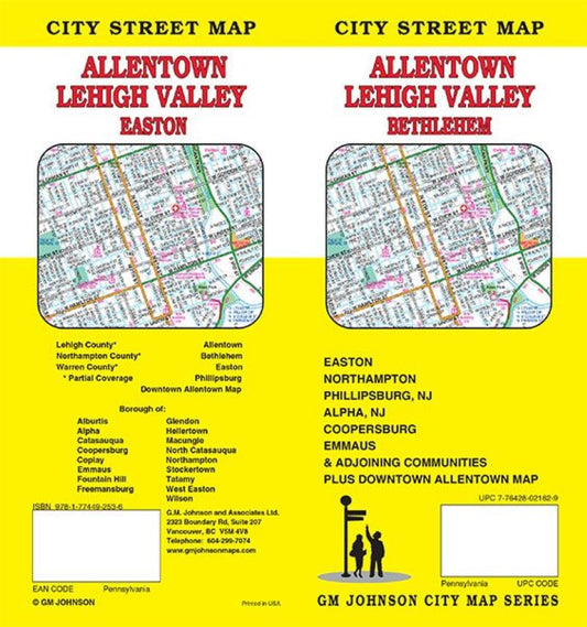 Lehigh Valley / Allentown / Bethlehem / Easton, Pennsylvania Street Map