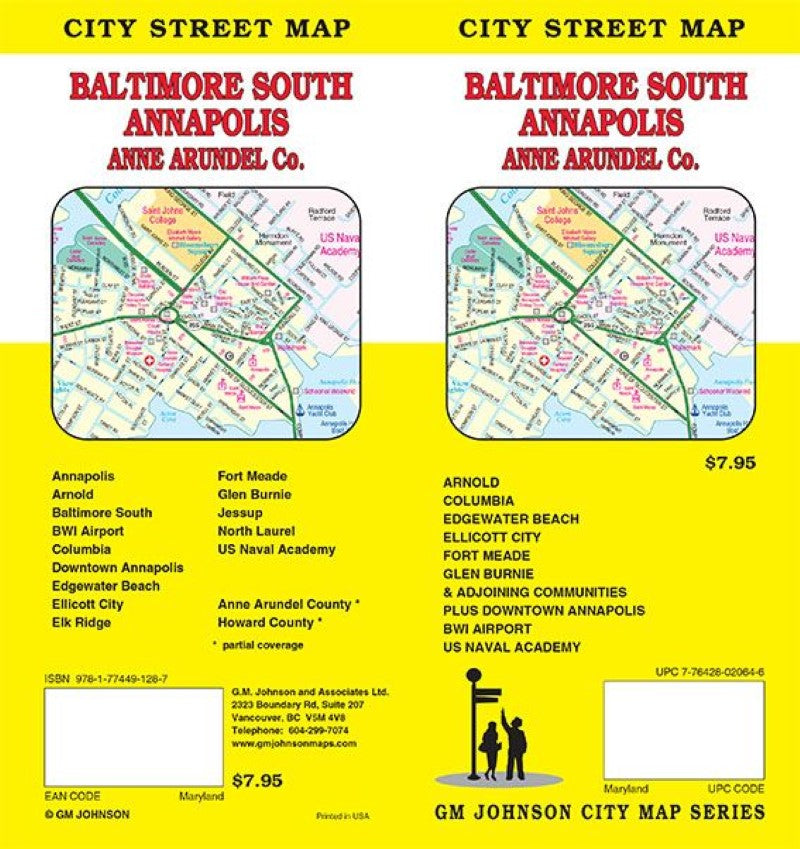 Annapolis : Baltimore south : Anne Arundel co. : city street map