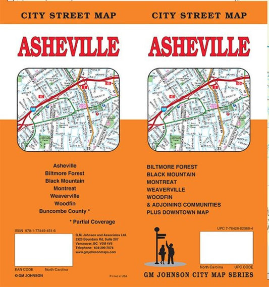 Asheville, North Carolina, Street Map