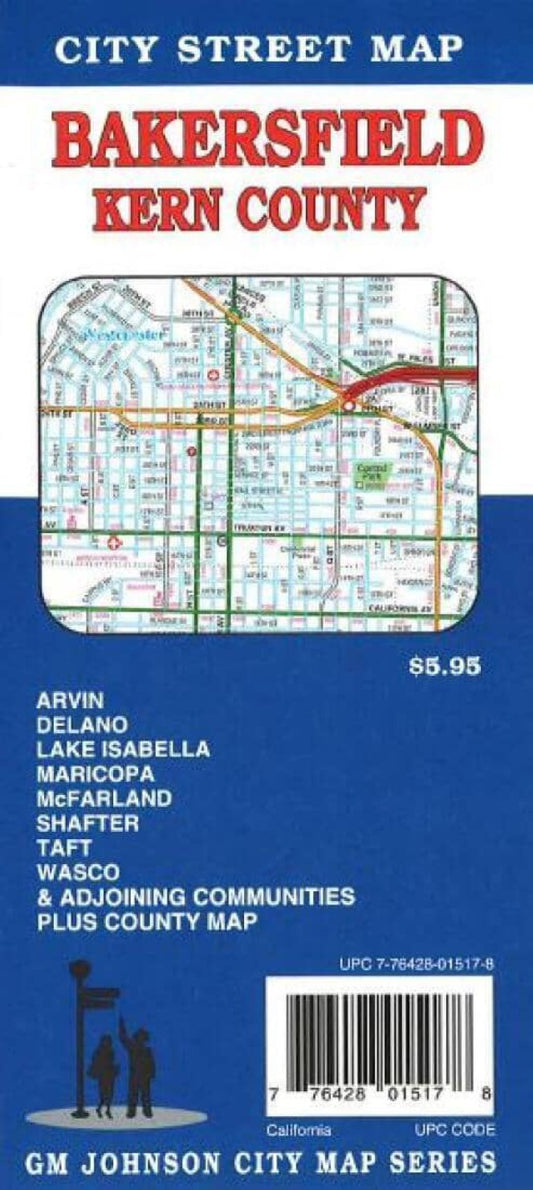 Bakersfield : Kern County : city street map