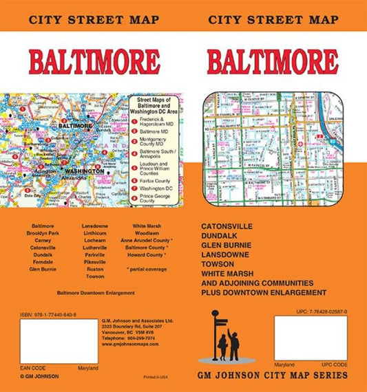 Baltimore, Maryland Street Map