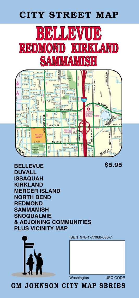 Bellevue : Redmond : Kirkland : Sammamish : city street map = Bellevue : Redmond : Kirkland : Issaquah : city street map