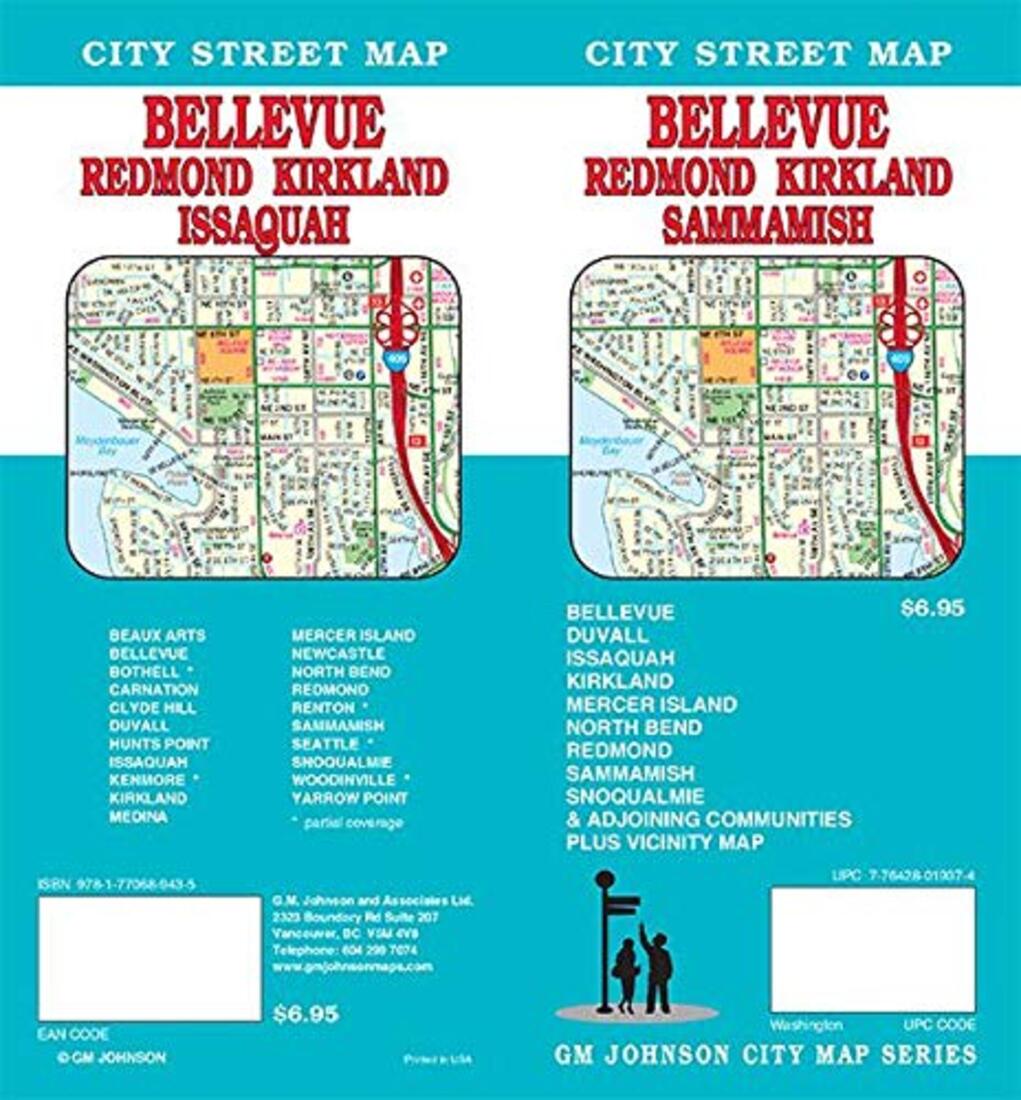 Bellevue : Redmond : Kirkland : Sammamish : city street map = Bellevue : Redmond : Kirkland : Issaquah : city street map