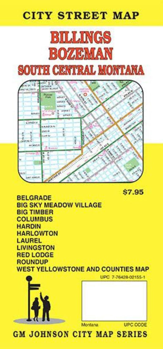 Billings / Bozeman / South Central Montana Cities & Counties, Montana Street Map