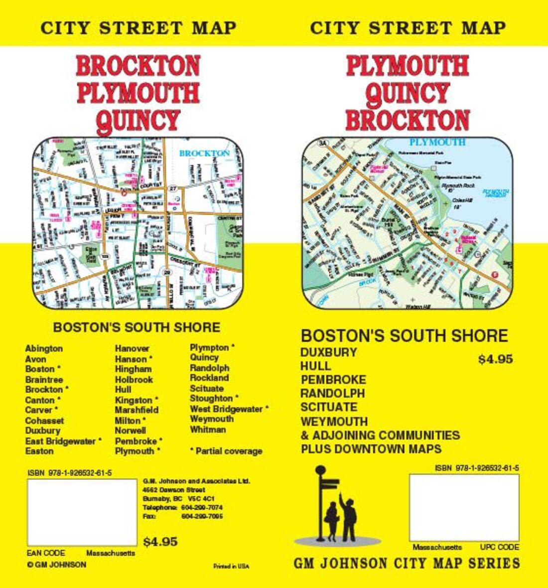 Plymouth : Quincy : Brockton : city street map = Brockton : Plymouth : Quincy : city street map